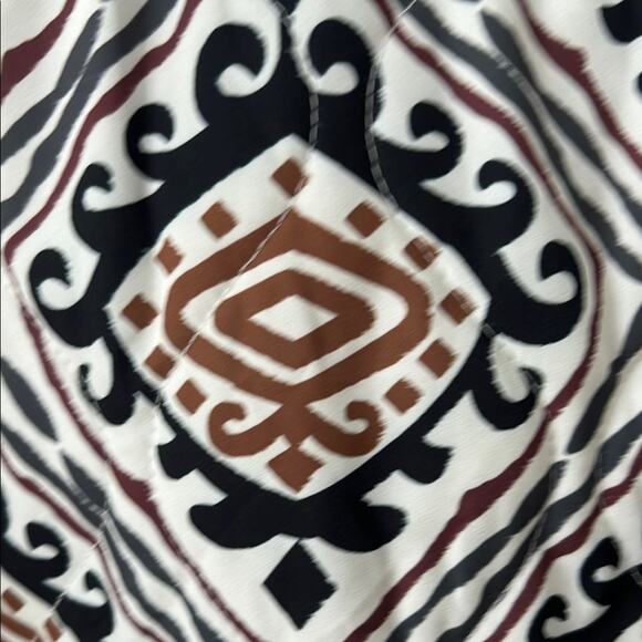 NWT EARLY FALL PUFFER JACKET by COMMENSE Stylish Black Brown Patterned S - Picture 10 of 10